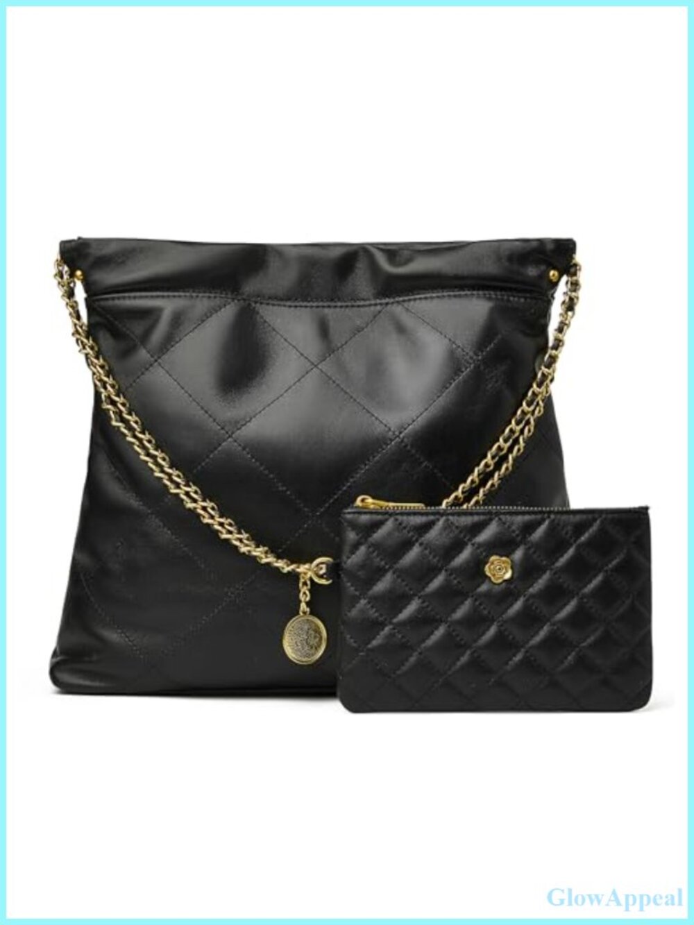 Quilted Lambskin Leather Tote Bag for Women Designer Hobo Purse